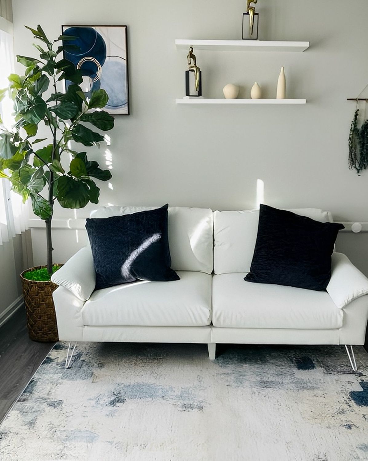 Smiling woman in medical uniform holding product.